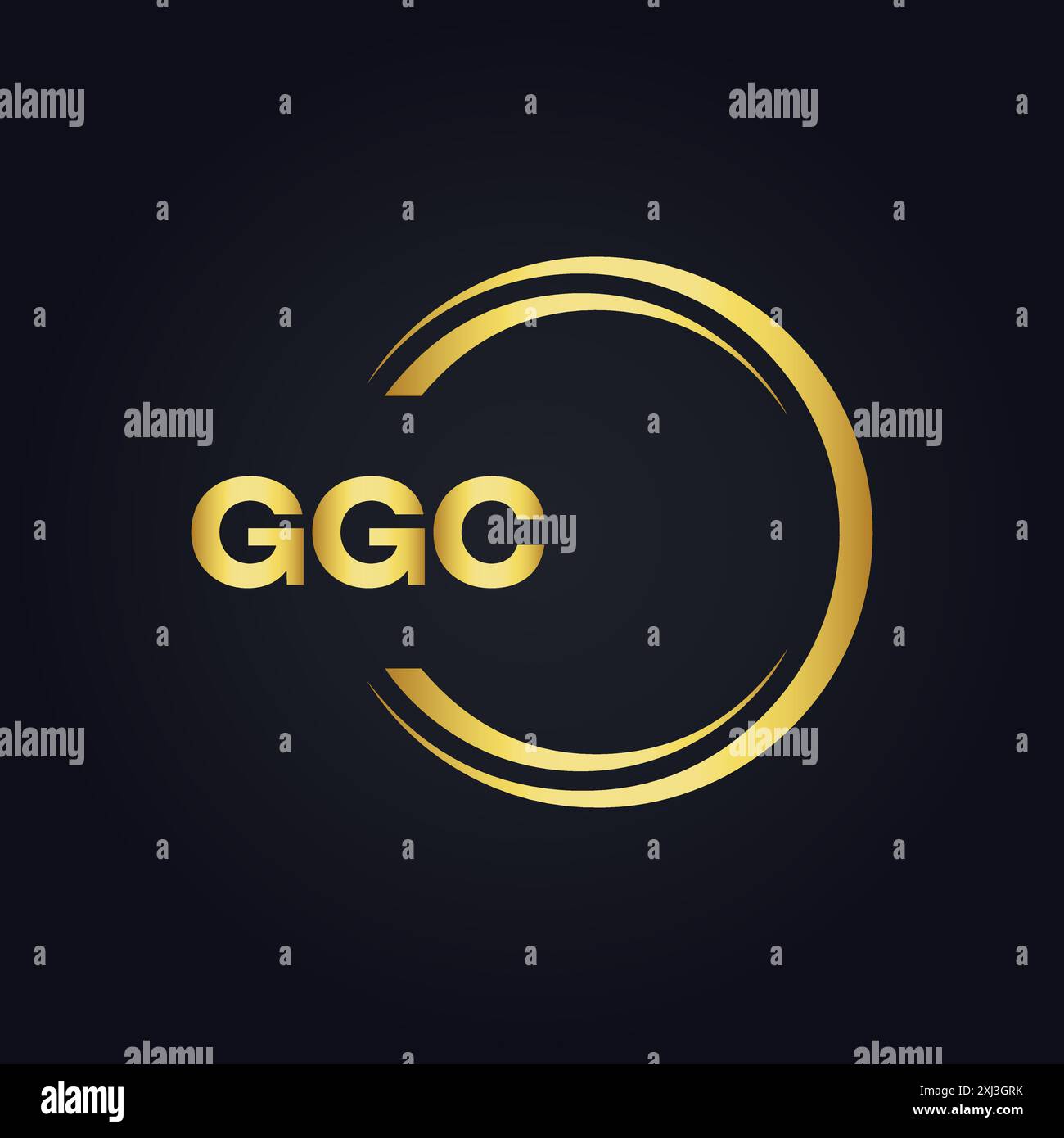 GGC-Logo. AUSFÜHRUNG G C. Weißer GGC-Buchstabe. GGC, G G C-Letter-Logo. Logodesign mit G C-Buchstaben in GOLD, GOLDENES LOGO, DREI, Stil. Letter-Logo-Set Stock Vektor