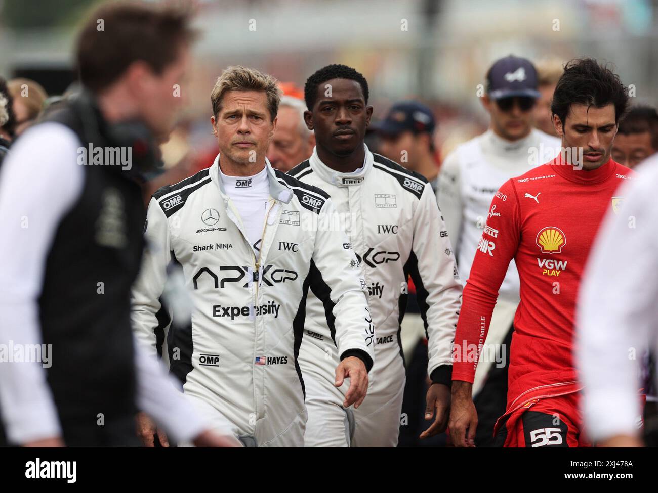 F1 Brad Pitt & Damson Idris Stockfoto