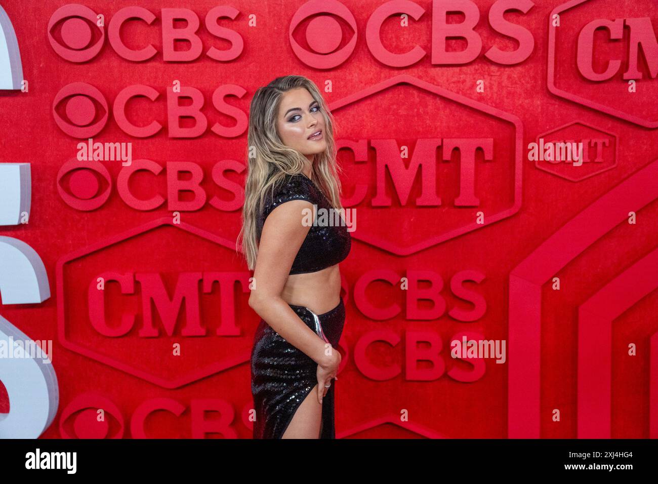 Die Country-Musikerin ALANA SPRINGSTEEN spaziert auf dem roten Teppich und posiert für Fotos vor der CMT Music Awards Show im Austin's Moody Center am 6. April 2024. Sie ist nicht mit dem Musiker Bruce Springsteen verwandt. Stockfoto