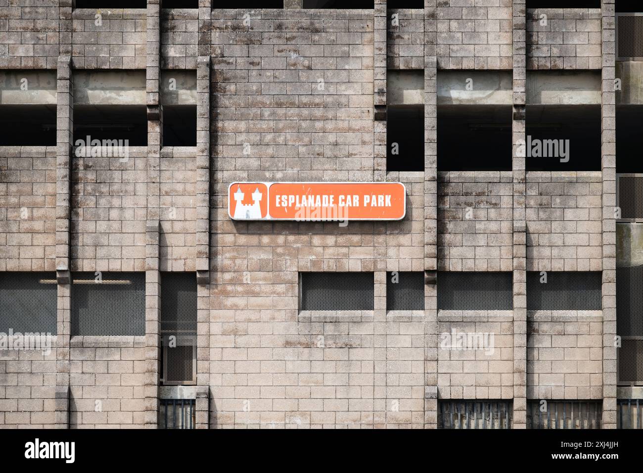 Esplanade Parkplatz am Ufer von Kirkcaldy, Kirkcaldy, Schottland, Großbritannien Stockfoto