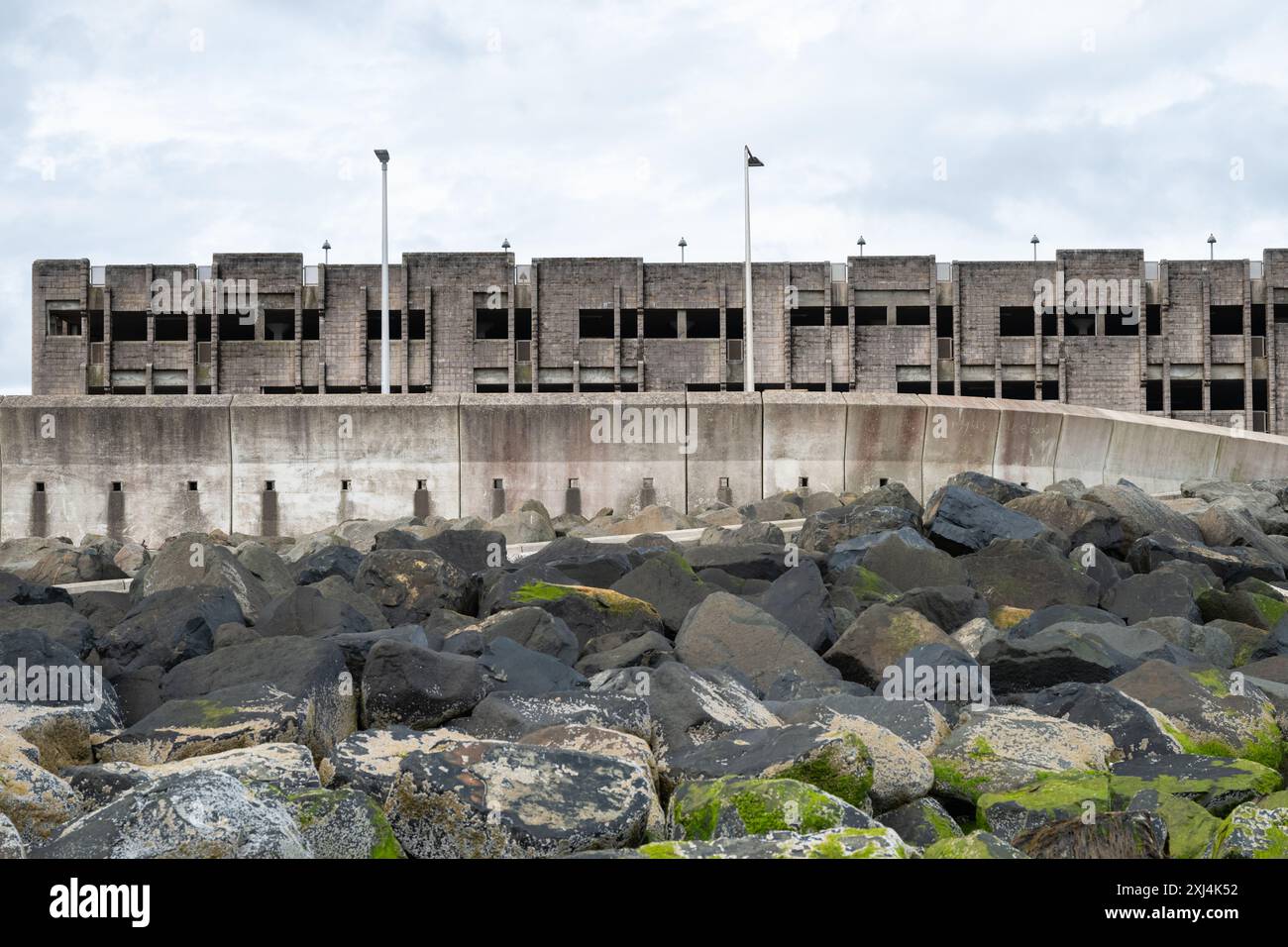 Esplanade Parkplatz am Ufer von Kirkcaldy, Kirkcaldy, Schottland, Großbritannien Stockfoto