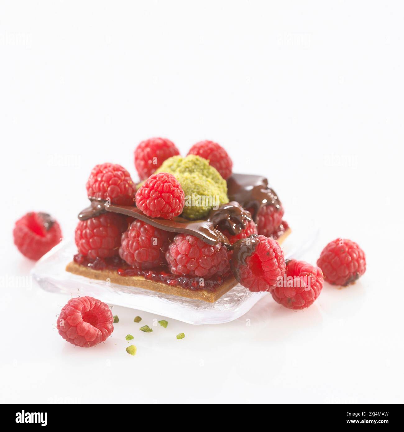 Mille-feuille aux Framboises Stockfoto