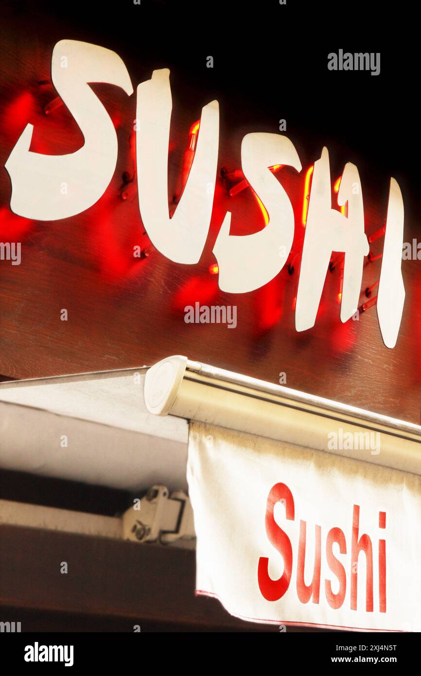 Galionsfigur eines Sushi-Restaurants Stockfoto