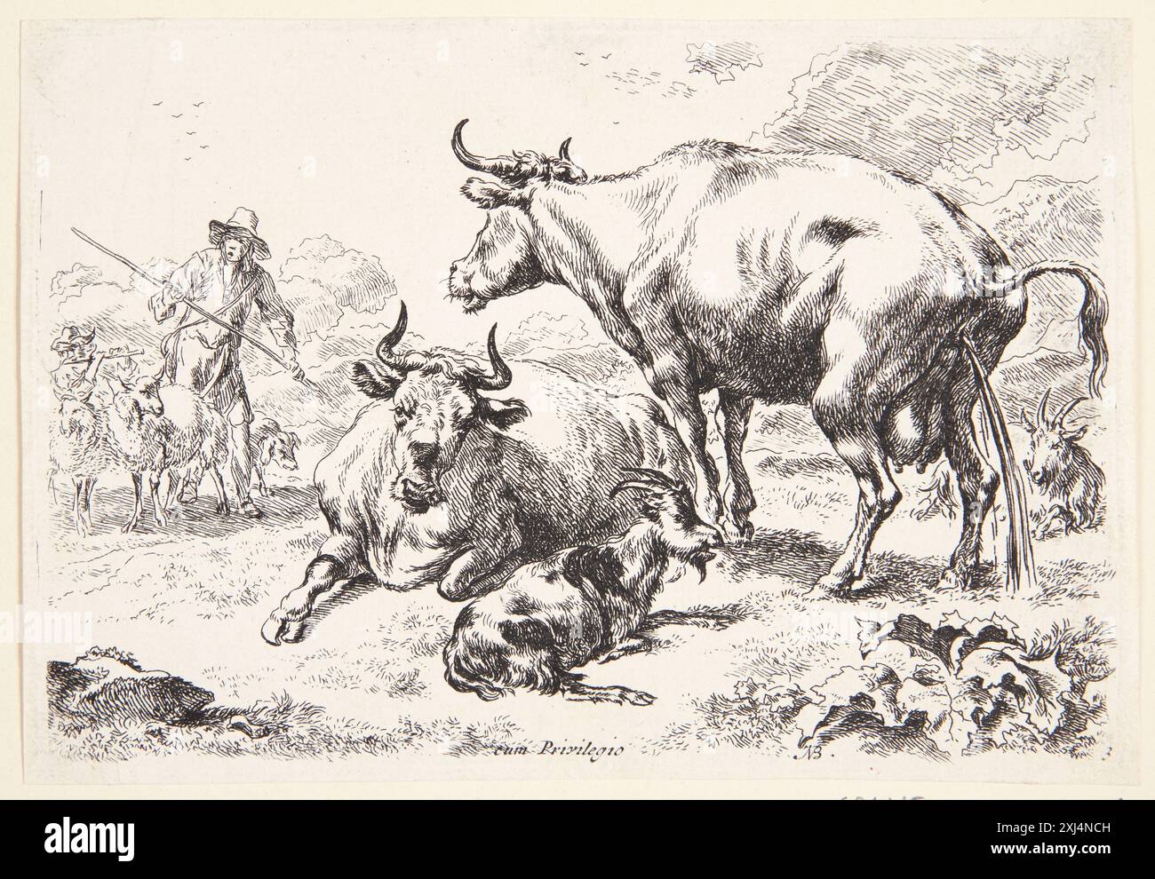 Ein Kupferstichporträt von Admiral David Vlugh von Hendrik Bary, Jan de Bisschop und Egbert van der Hoof, das den niederländischen Marineoffizier und die historische Figur illustriert. Stockfoto