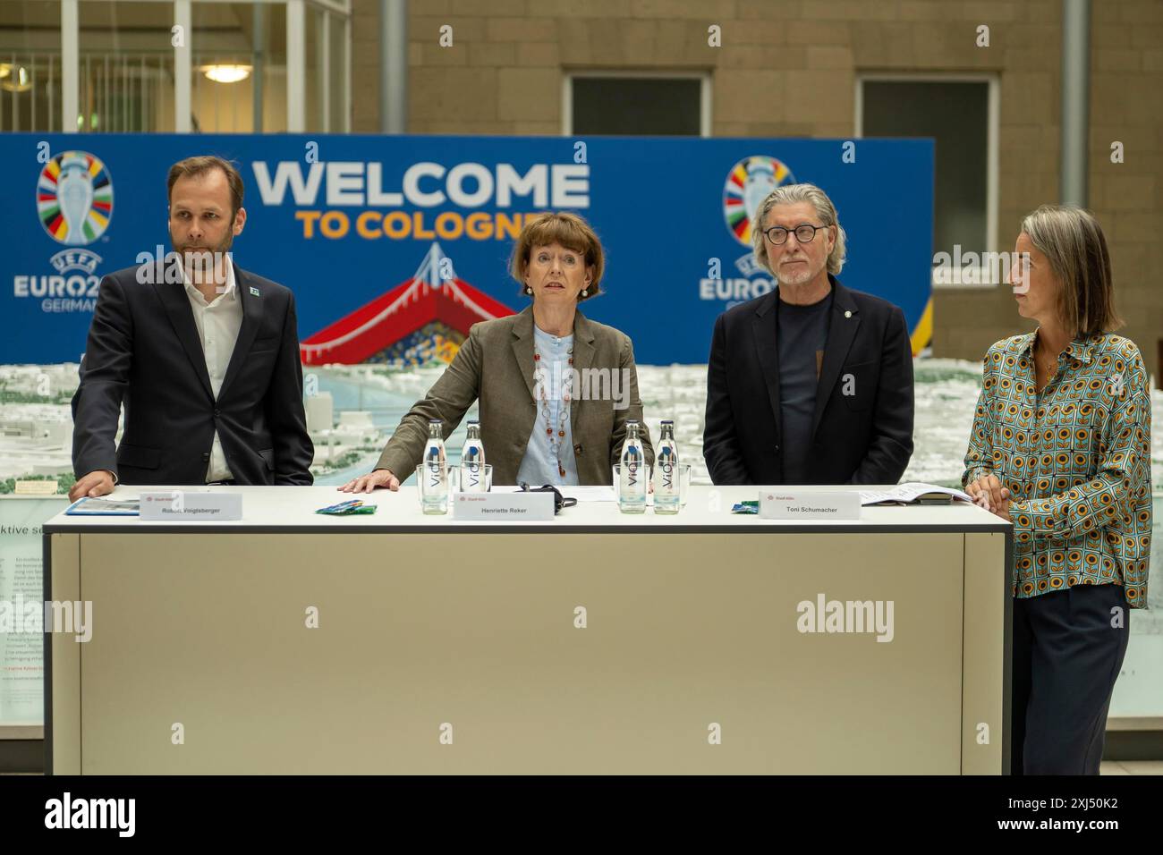 Nach dem letzten Spiel in Köln, dem Achtelfinale zwischen Spanien und Georgien, am Sonntag, 30. Juni 2024, Henriette Reker, Bürgermeisterin der Stadt Köln Stockfoto