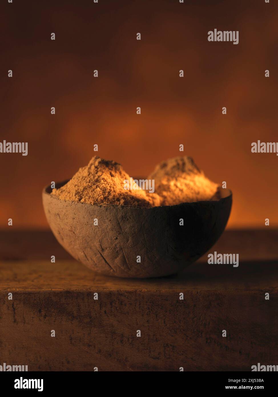 Gemahlener Ingwer Stockfoto