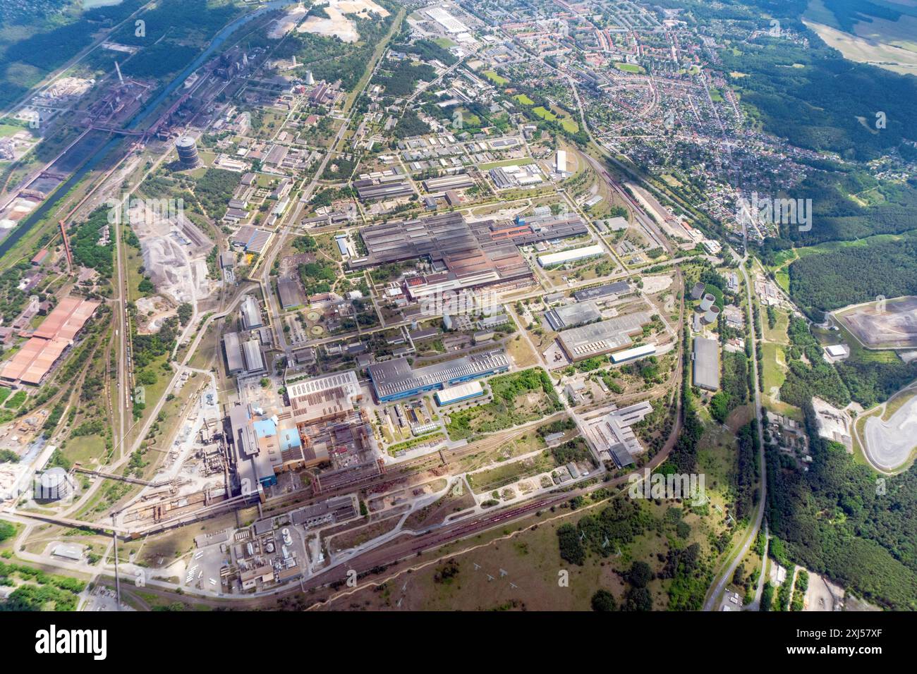 ArcelorMittal Eisenhuettenstadt GmbH, Stahlwerk, Stahlwerk, Walzwerk, Industrie, Ostdeutschland, Brandenburg, Deutschland Stockfoto