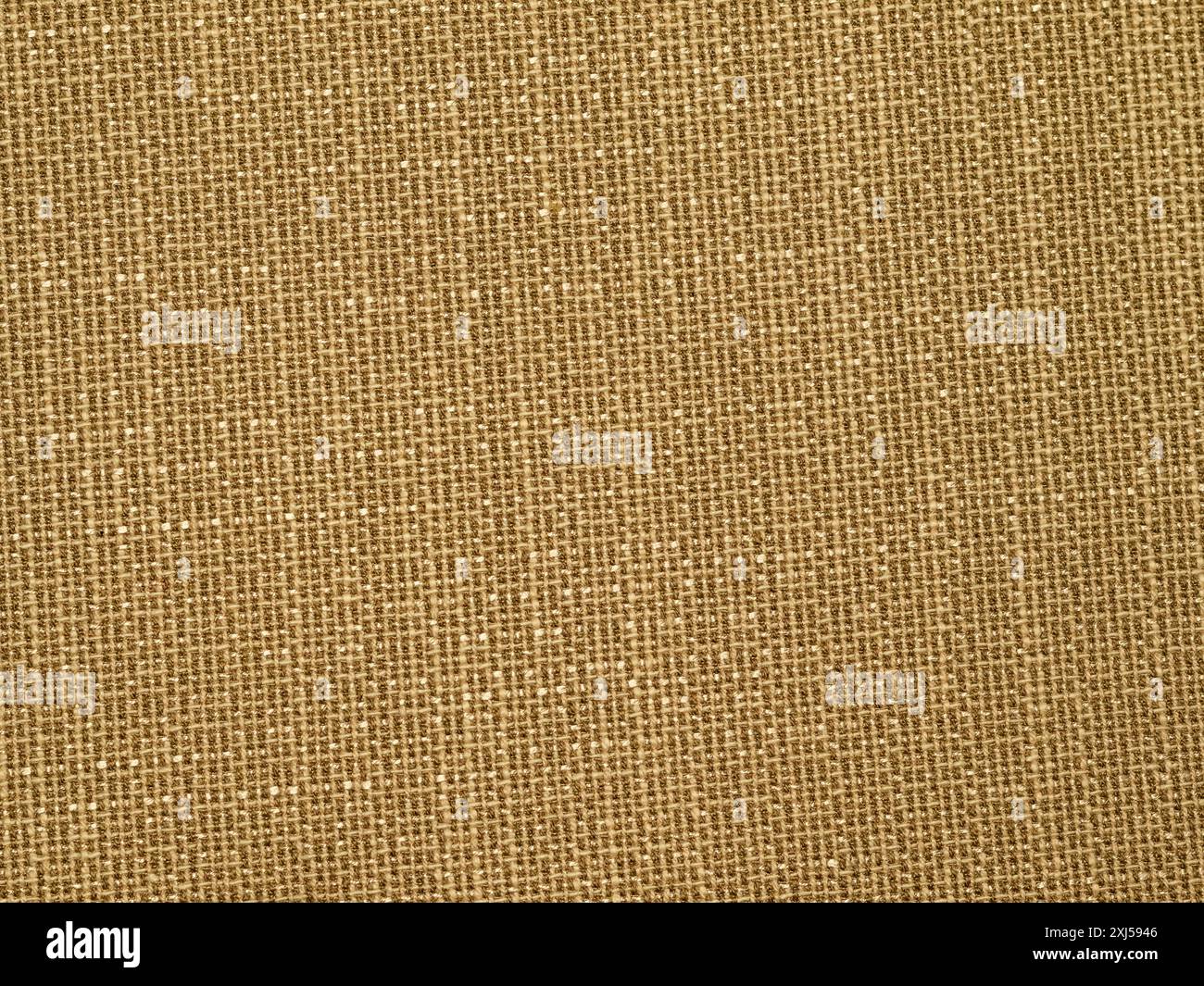 Hochauflösendes Bild aus strukturiertem Sackleinen-Stoff mit detailliertem Webmuster in natürlichem Beigetönen, ideal für Hintergründe oder Materialtexturen Stockfoto