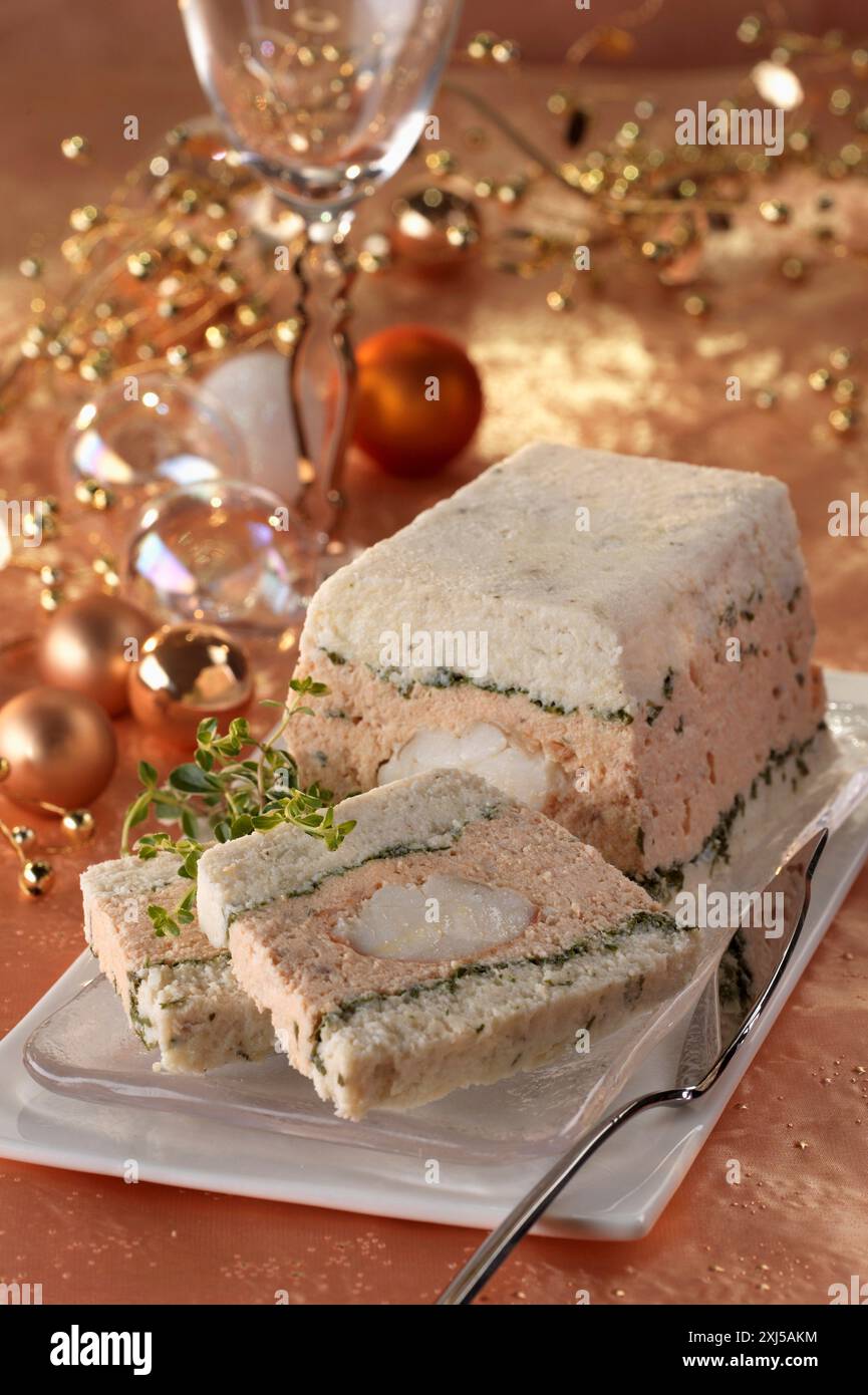 Fisch- und Langusten-Terrine Stockfoto