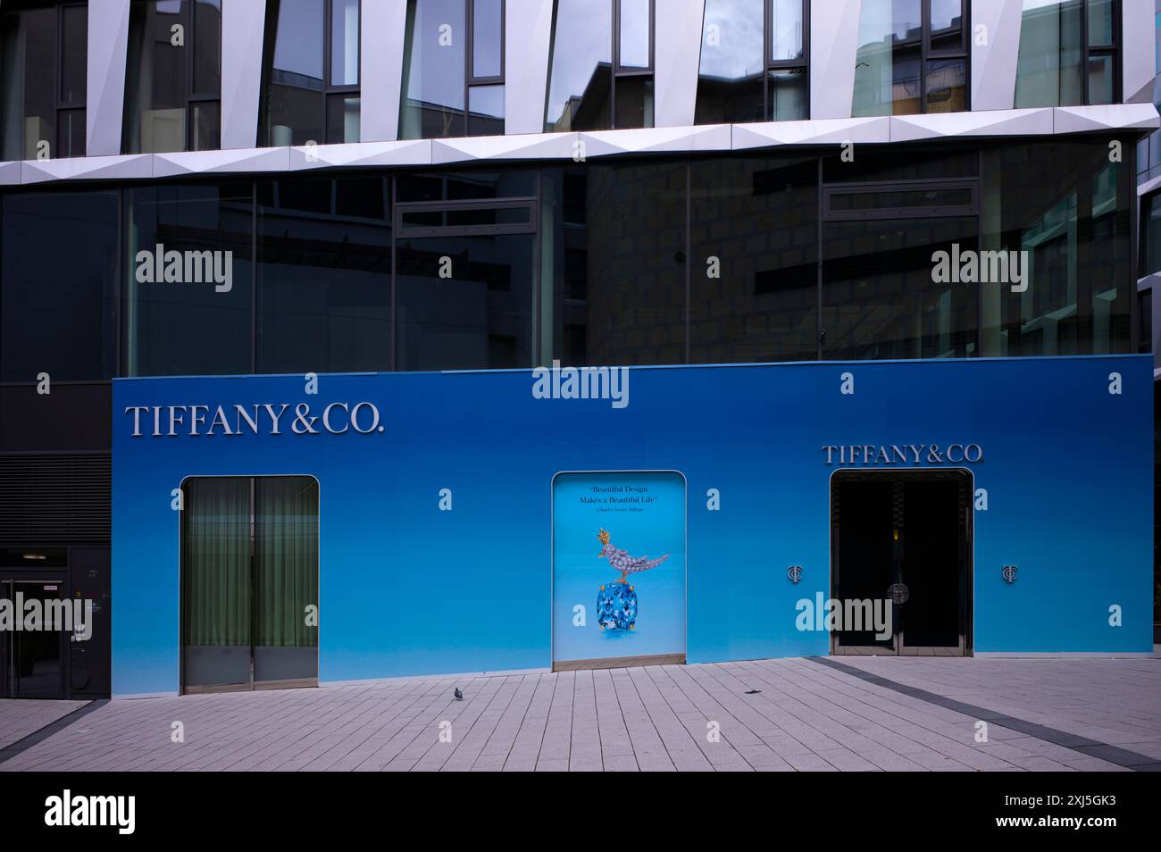 Tiffany & Co. Brand Store, Logo, Shop, geschlossen, Dorotheen Quartier, DOQU, Stuttgart, Baden-Württemberg, Deutschland Stockfoto