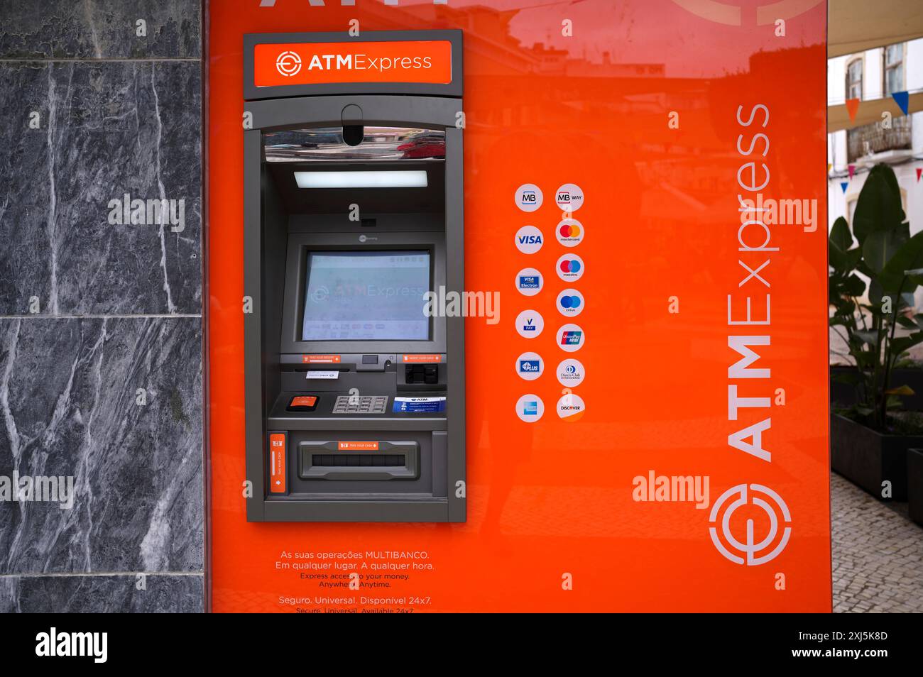 Geldautomat, Geldautomat, Geldautomat, Portimao, Algarve, Portugal Stockfoto