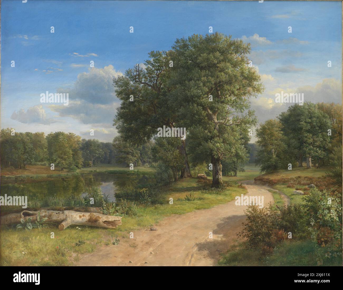 Landschaft bei Hammermøllen, Nordseeland Dreyer, Dankvart 1816 - 1852 Gemälde Dankvart Dreyer: 1816-1852, Leo Swane, Nr. 137, 7248, 1921. Maleren Dankvart Dreyer, Suzanne Ludvigsen, bd. 1, S. 192-94, Abb. 1, bd. 2, S. 75, Nr. 159., C 41271:1-2, 2008 Landschaft bei Hammermøllen, Nordseeland Stockfoto