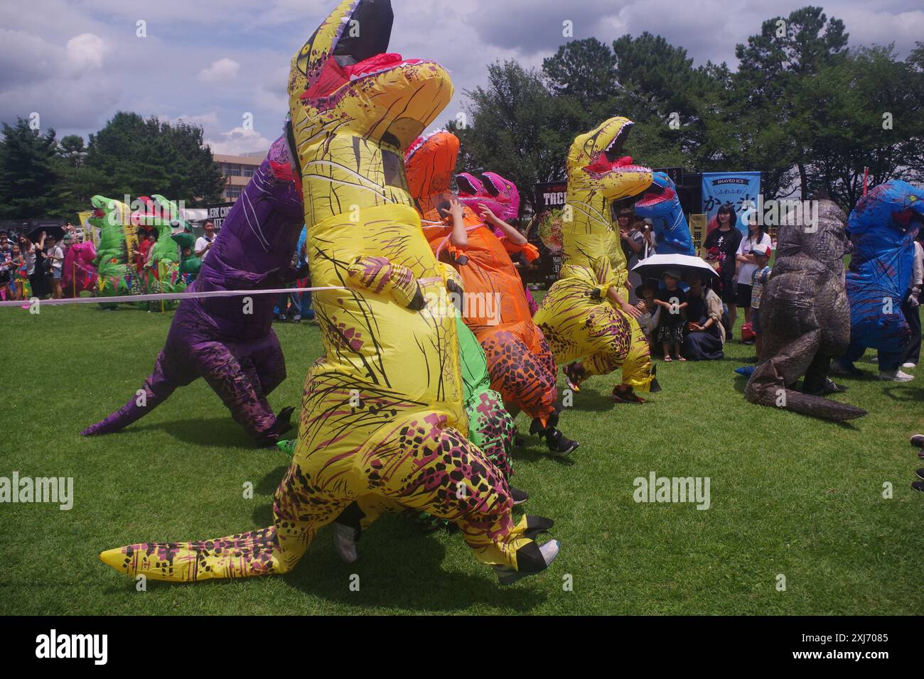 Dinosaurier Race Stockfoto