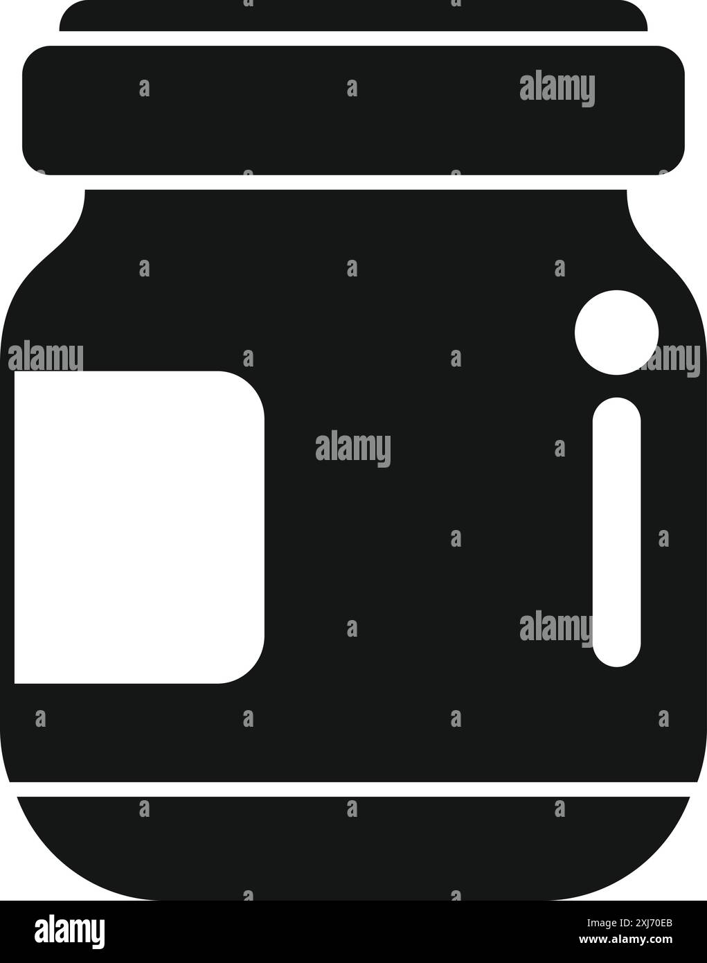 Einfaches Symbol mit einem Vorratsglas für Lebensmittel, perfekt für Projekte in Bezug auf Lebensmittel, Kochen und Konservieren Stock Vektor