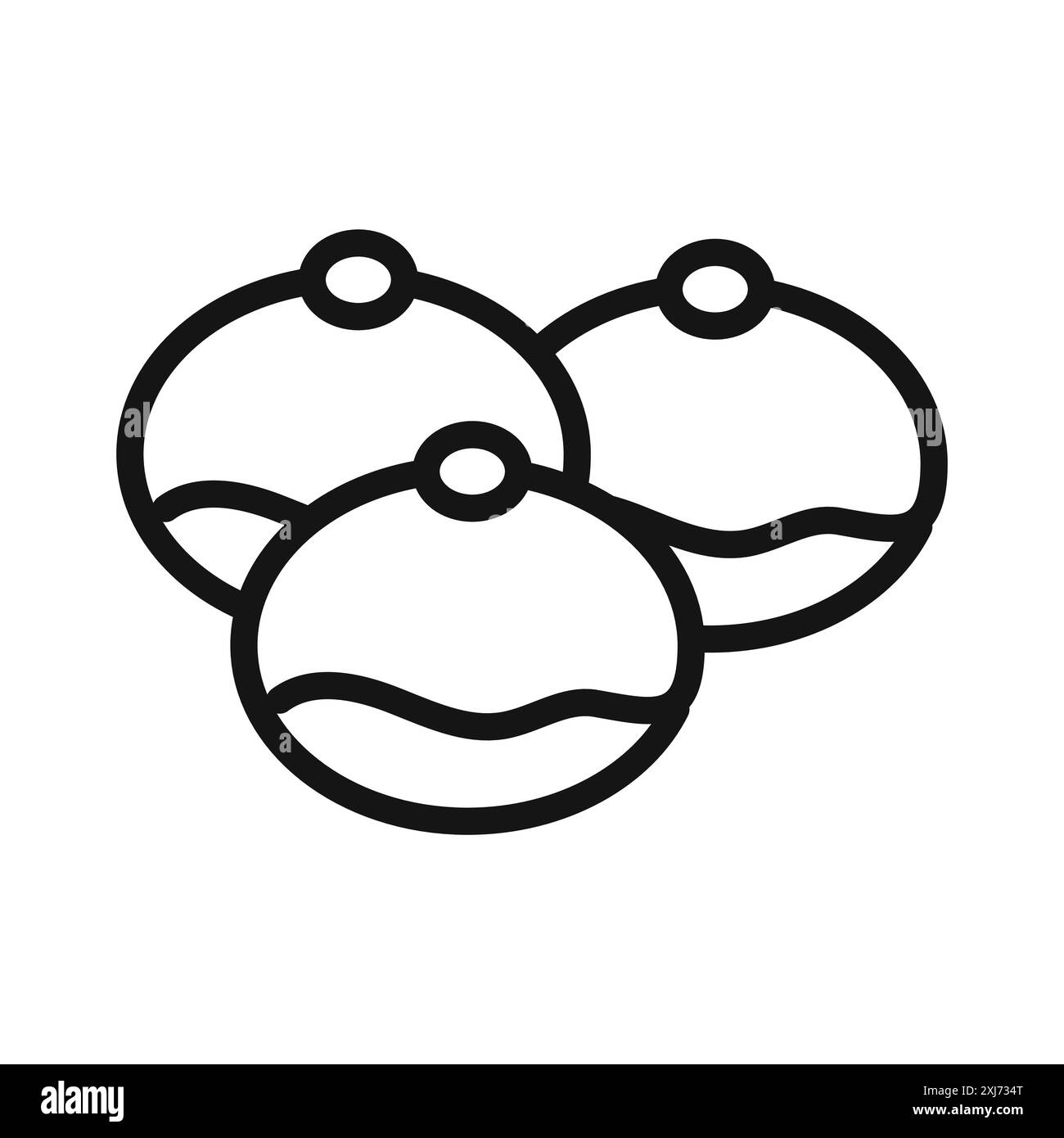 belgische Brötchen Icon Vektorlinie Logozeichen oder Symbol Set Kollektion Umrissstil Stock Vektor