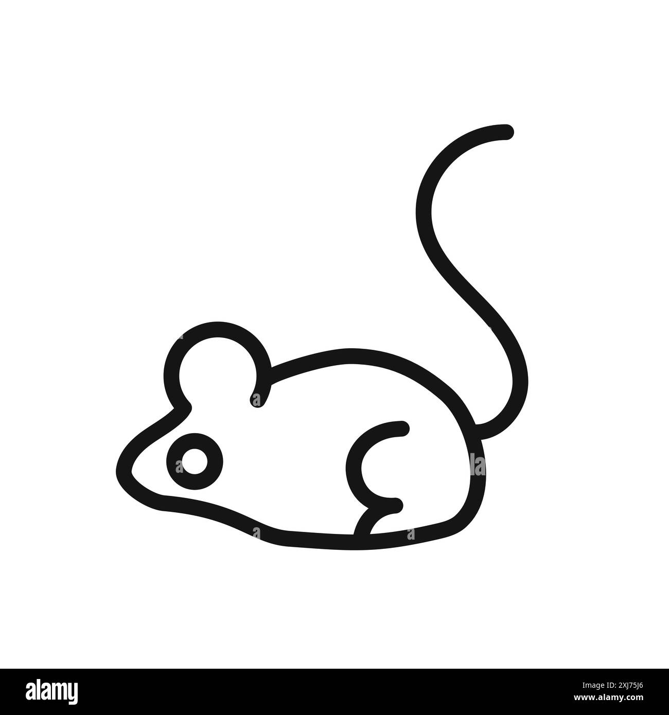 Maus Tier Symbol Vektorlinie Logo-Marke oder Symbol Set Kollektion Umrissstil Stock Vektor