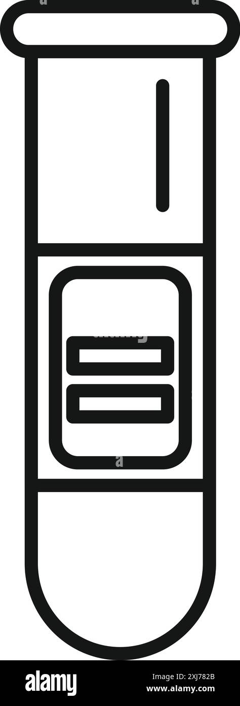 Das Labor führt ein wissenschaftliches Experiment mit einer modernen elektronischen Pipette durch Stock Vektor