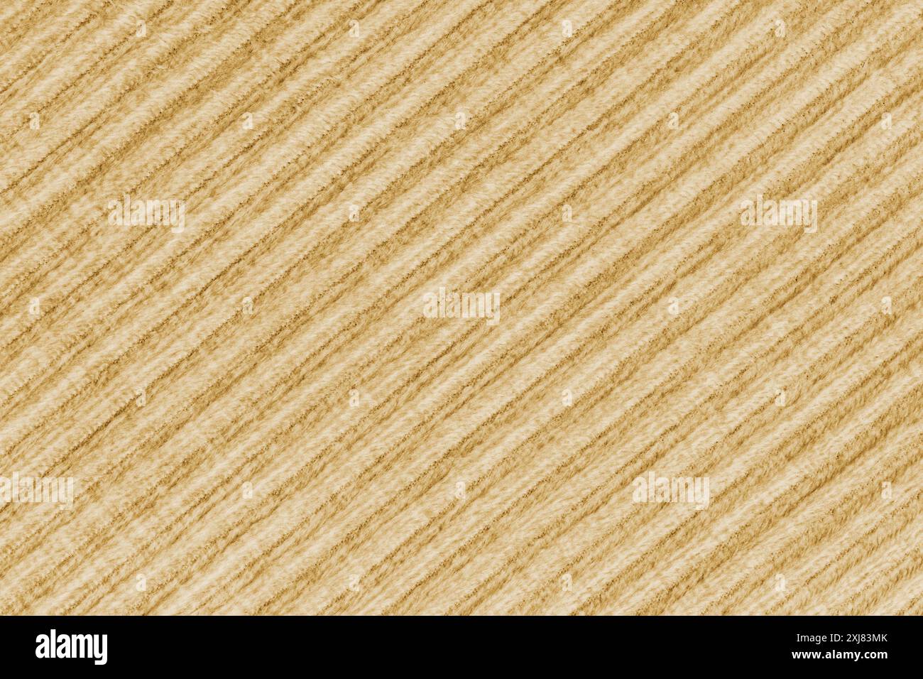Ridge Textur Hintergrund aus Velours Cordgelb Tuch. Großer gerippter, diagonaler, grober gewebter Samtstoff, gestreifter Stoff mit Polsterstruktur, Möbel Stockfoto