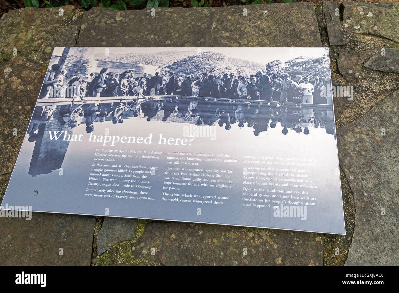 Das Massaker in Port Arthur war der Schauplatz einer Massenerschießung am 28. April 1996 in Port Arthur, einem historischen Ort des berüchtigten Gefängnisses Stockfoto