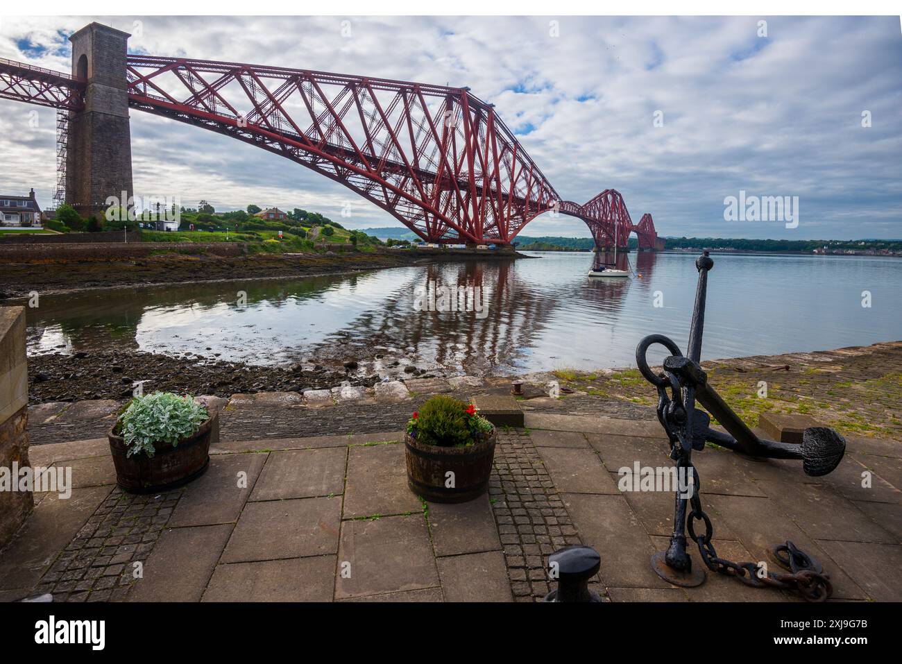 Die Forth Bridge von North Queensferry Stockfoto