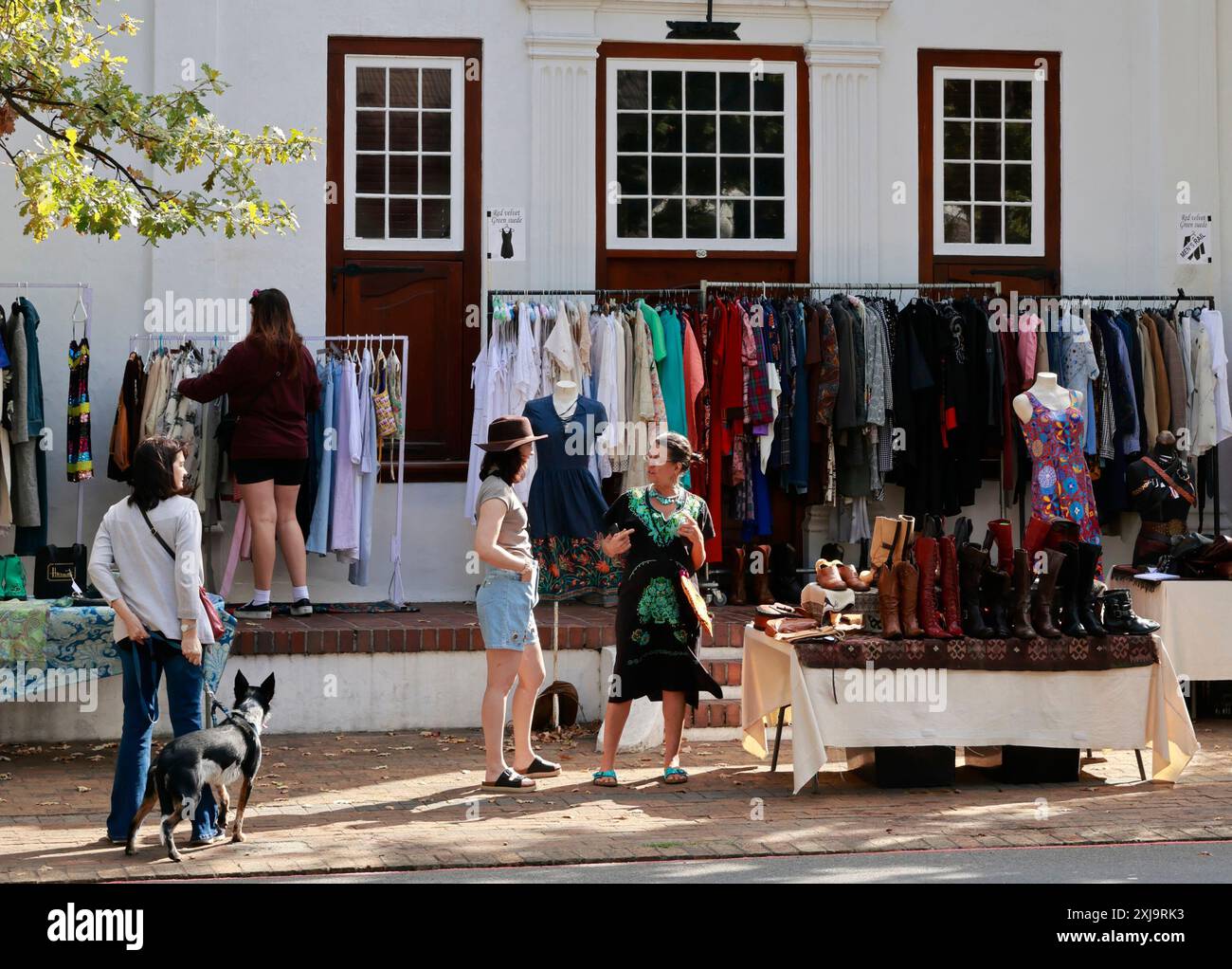 Thrifting Market in Stellenbosch, Western Cape Province, Südafrika. Stockfoto