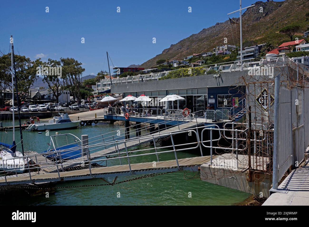 Gordon's Bay Yacht Club, Western Cape Province, Südafrika Stockfoto