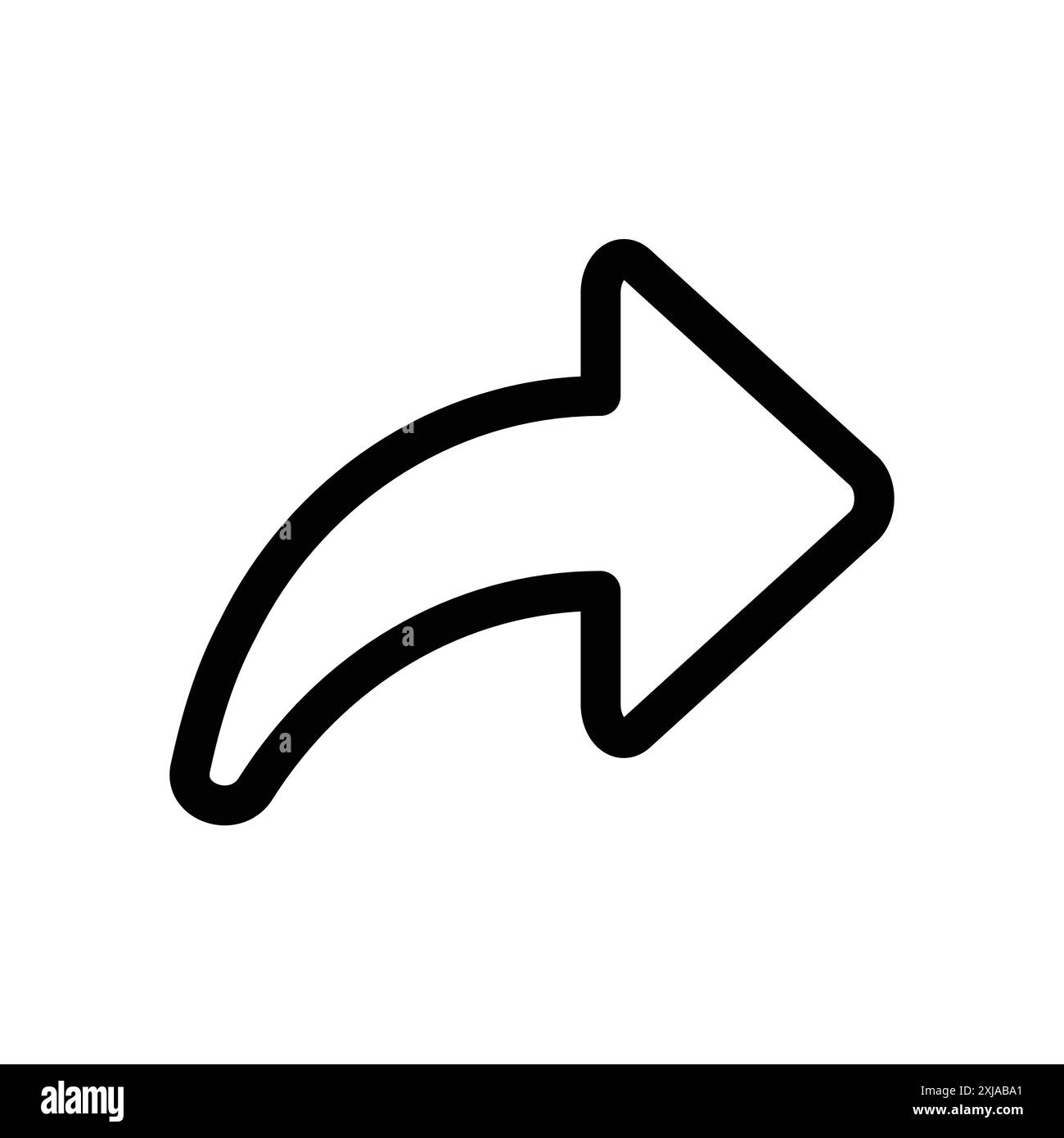 Symbol für die Freigabe von Seiten in Form einer dünnen Linienkontur und linearem Vektorzeichen Stock Vektor