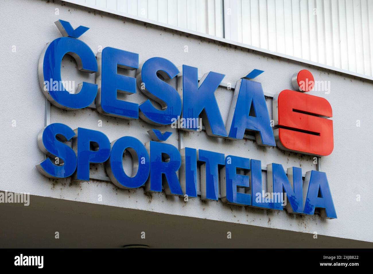 Logo-Marke Ceska Sporitelna, Tschechische Republik Europa Stockfoto