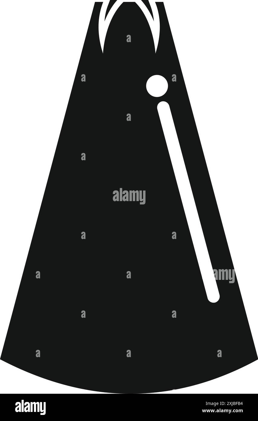 Schmiedeschürze schützt vor heißem Metall-Symbol in schlichtem Stil isoliert auf weißem Hintergrund Stock Vektor