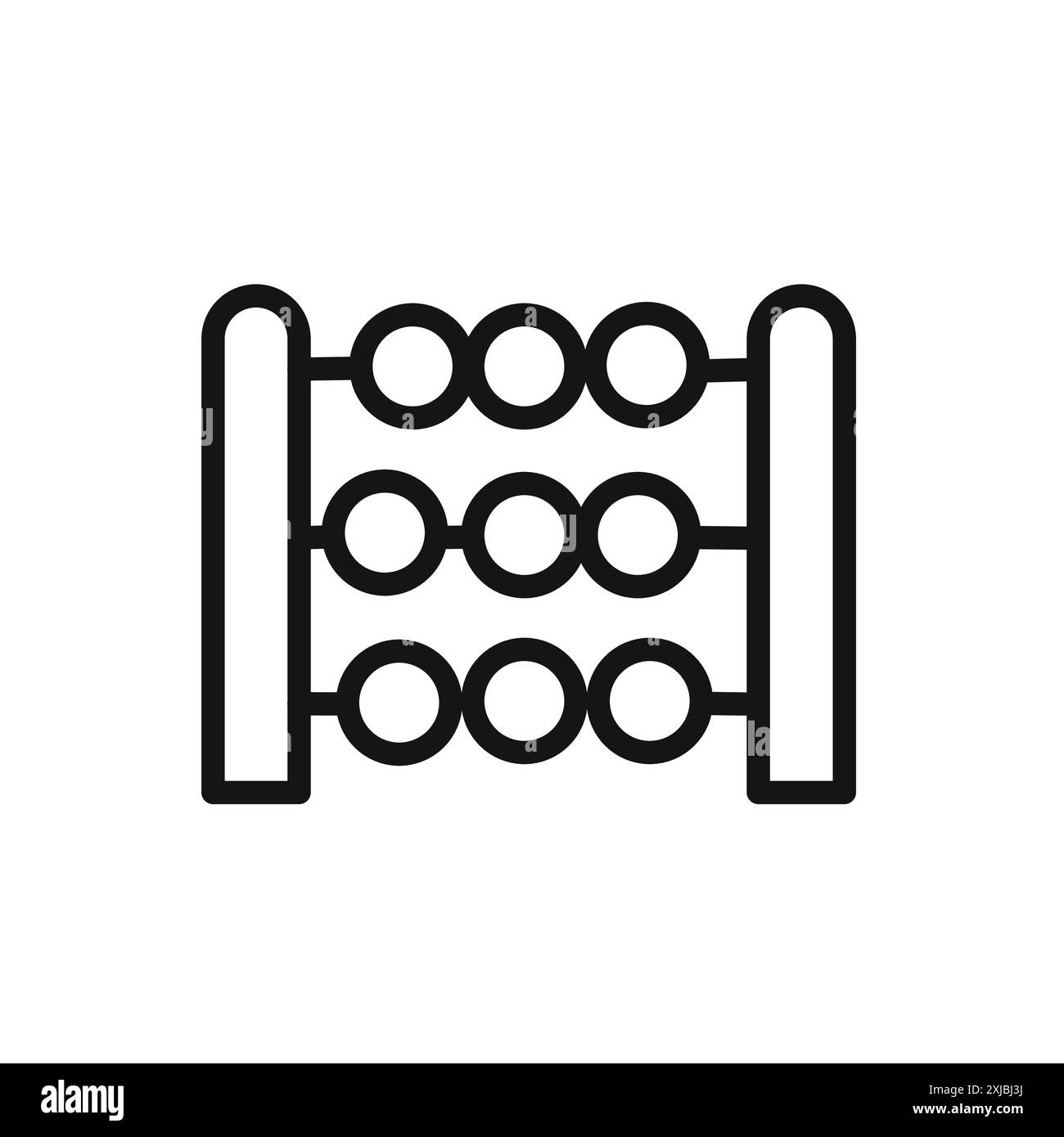 Abacus Symbol Linearvektorgrafik Zeichen oder Symbolsatz für Web-App-ui Stock Vektor