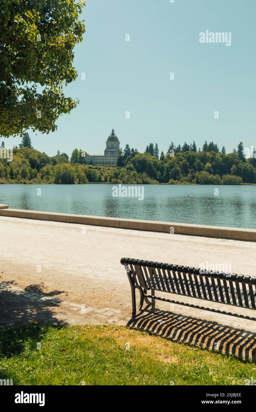 Capitol Lake in Olympia, Bundesstaat Washington Stockfoto