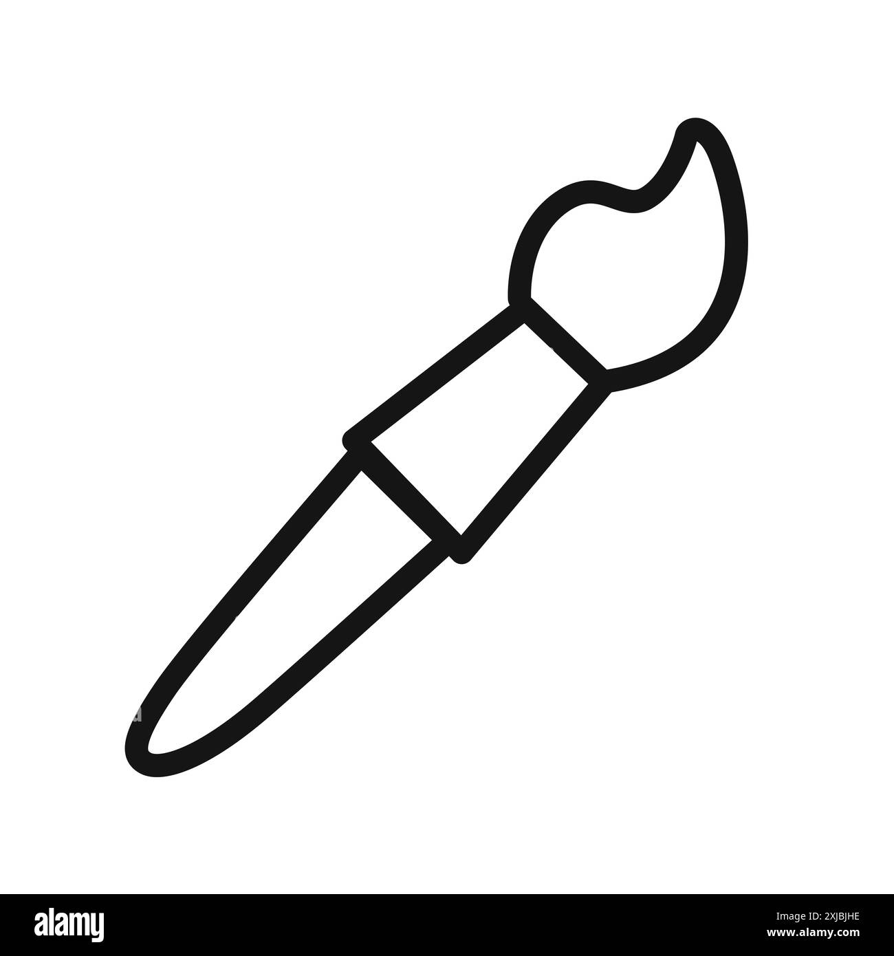 Pinselsymbol Linearvektorgrafik Zeichen oder Symbolsatz für Web-App-ui Stock Vektor