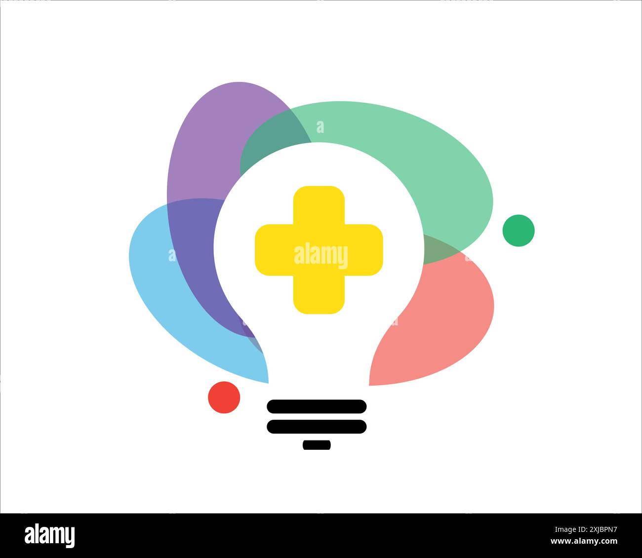 Lampe kreative Gesundheit Logo Designs für Medizin und Gesundheit Service oder Klinik Stock Vektor