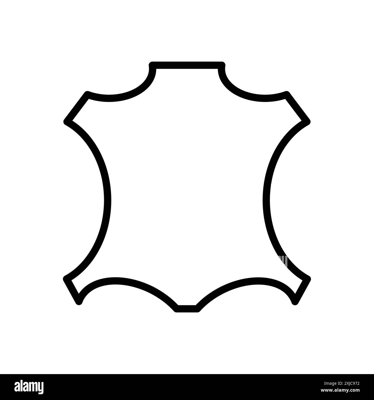 Leder Icon flach Set in schwarz-weiß Farbe Umrissvektor Stock Vektor