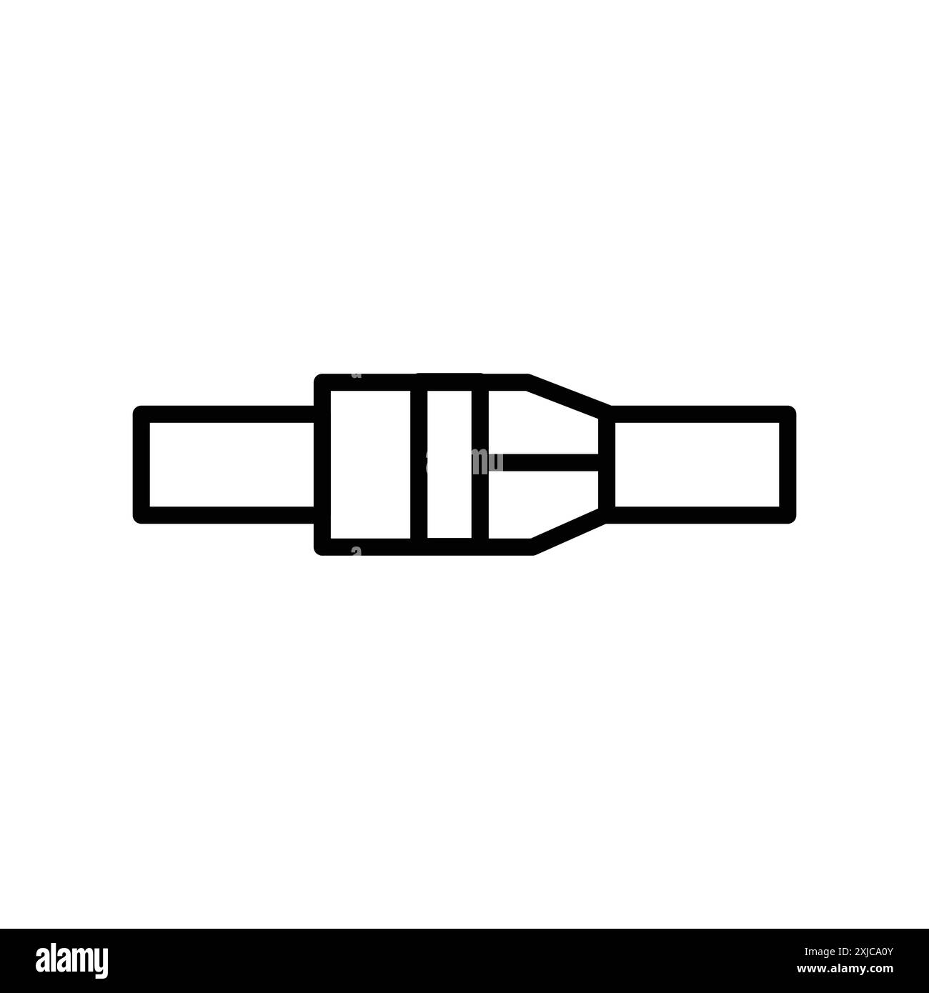 Sicherheitsgurt Icon flacher Satz in Schwarz-weiß-Umrissvektor Stock Vektor