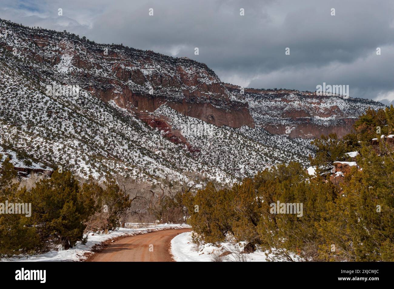Im Jemez River Canyon in den Jemez Mountains in New Mexico, in der Nähe der Stadt Jemez Springs Stockfoto