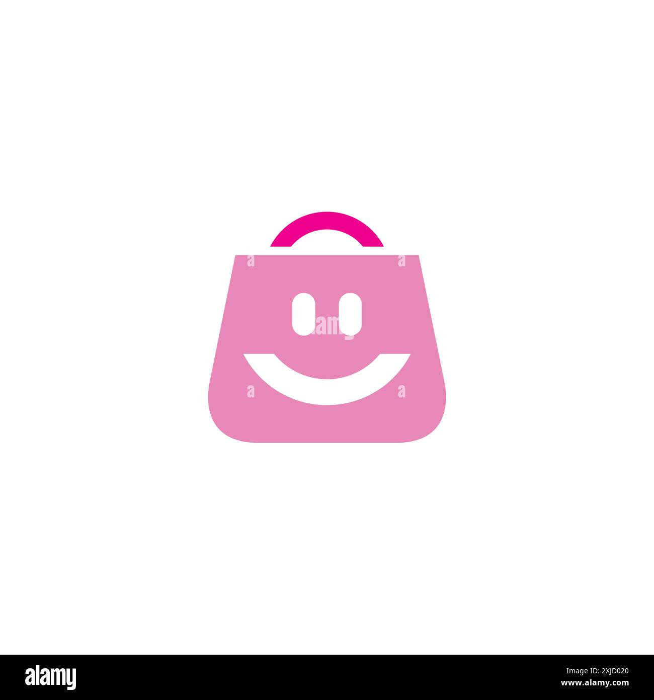 Smile Bag Logo-Vektor. Online-Shop-Symbol Stock Vektor