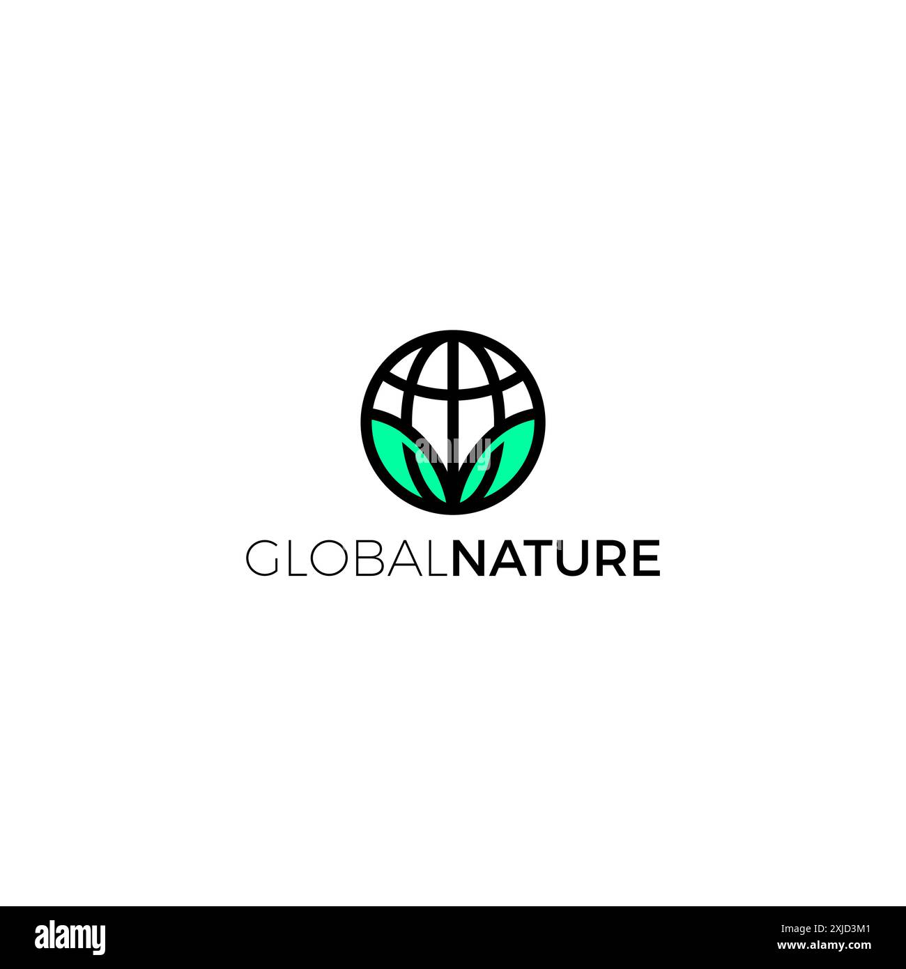 Design Des Global Nature Logos. Save Earth Logo Stock Vektor
