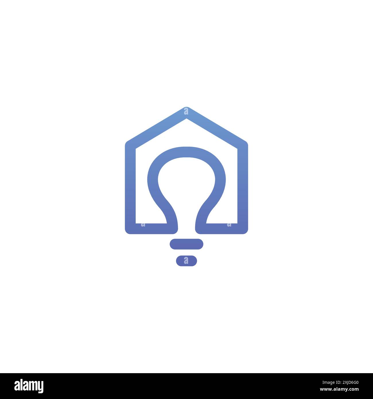 Logo-Vektor Für Heimelampe. Glühlampensymbol Stock Vektor
