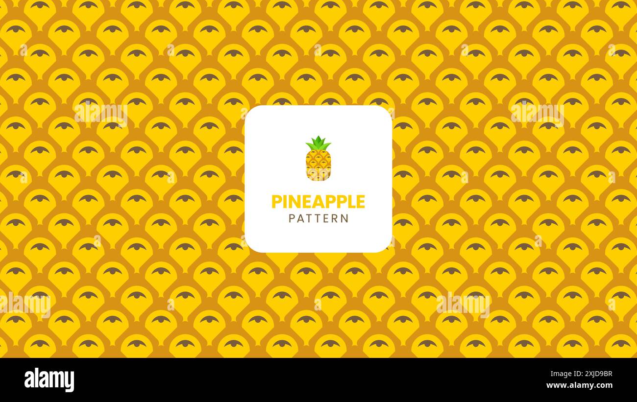 Abstraktes nahtloses Muster der Ananas. Vektorabbildung Stock Vektor