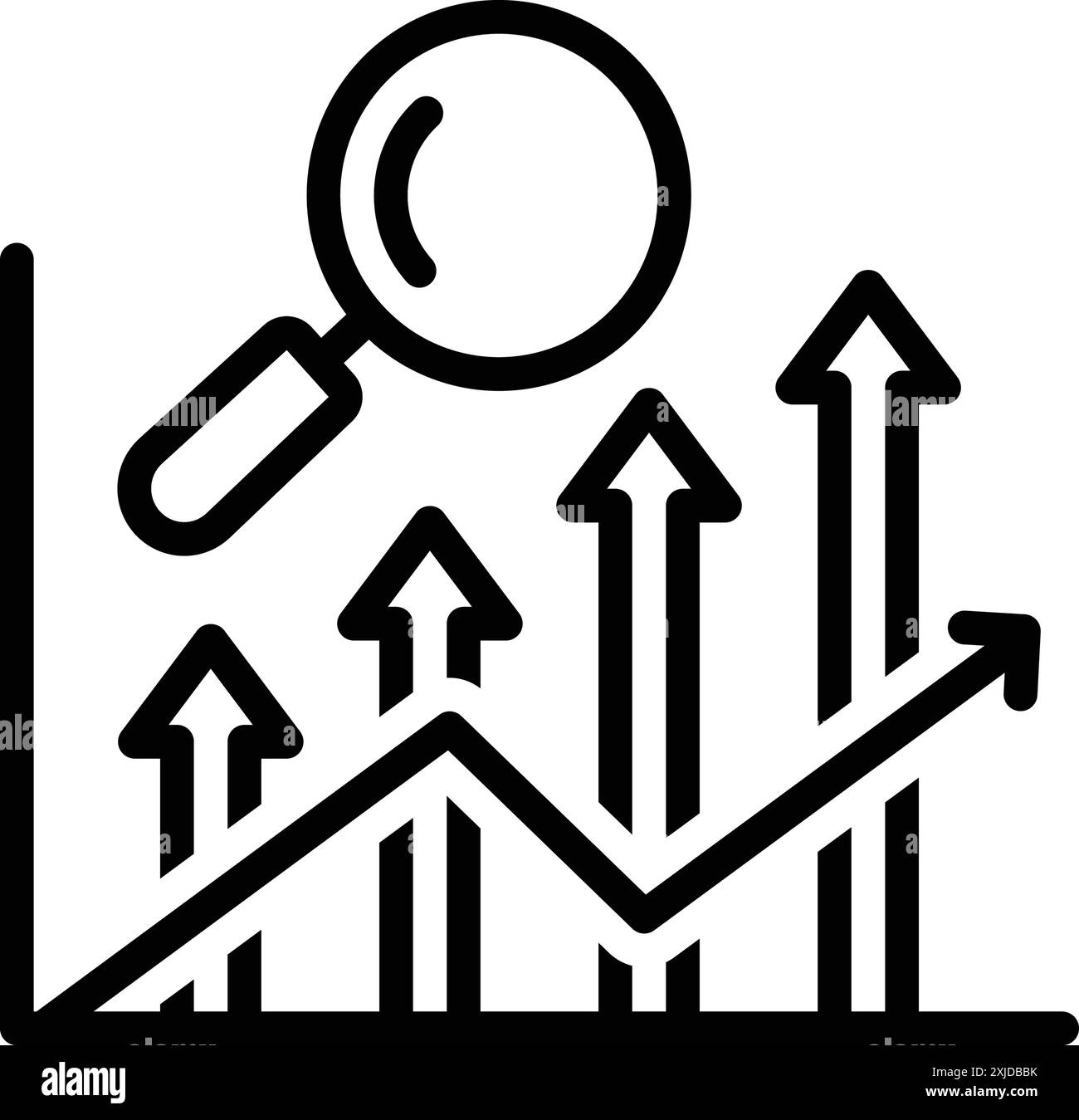 Symbol für Prognose, Analyse Stock Vektor