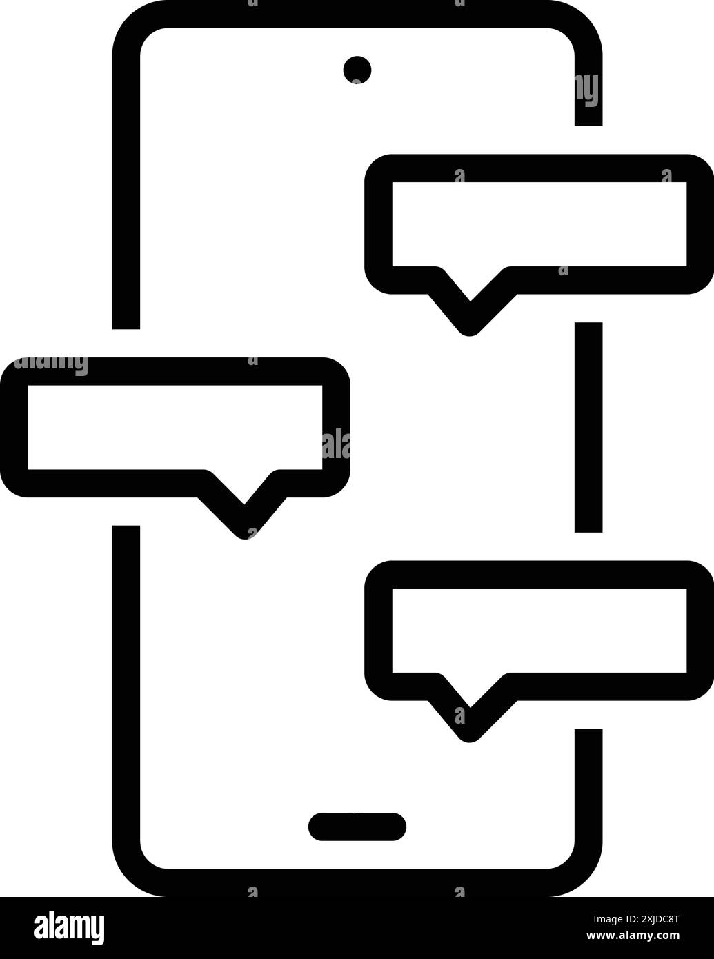 Symbol für Messenger, Nachricht Stock Vektor