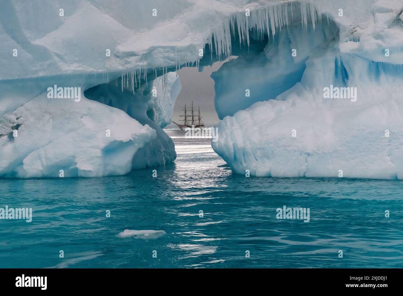 Durch den Eisberg in Südgeorgien und der Antarktis rinden wir Europa. Stockfoto