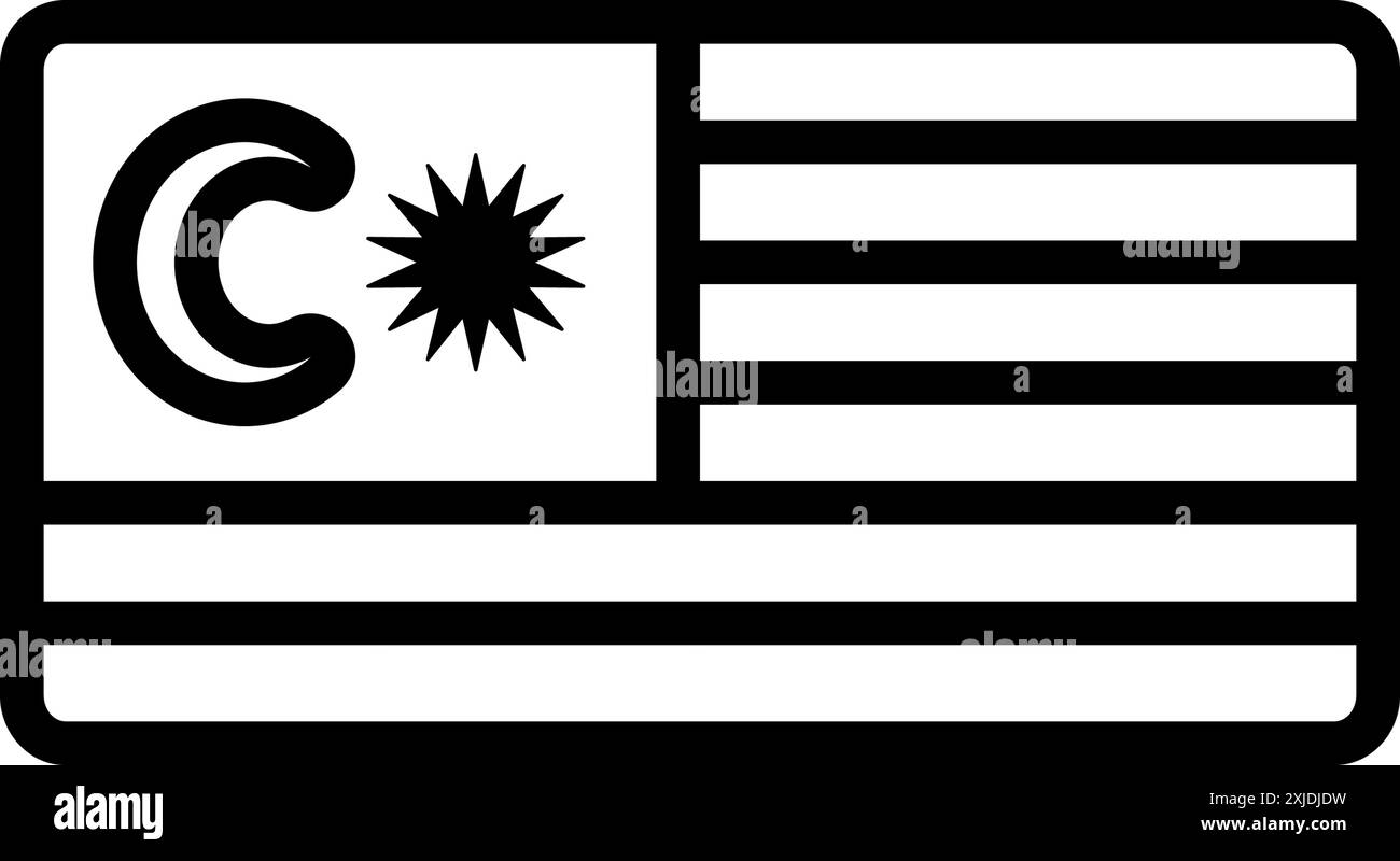 Symbol für malaysia, Flagge Stock Vektor