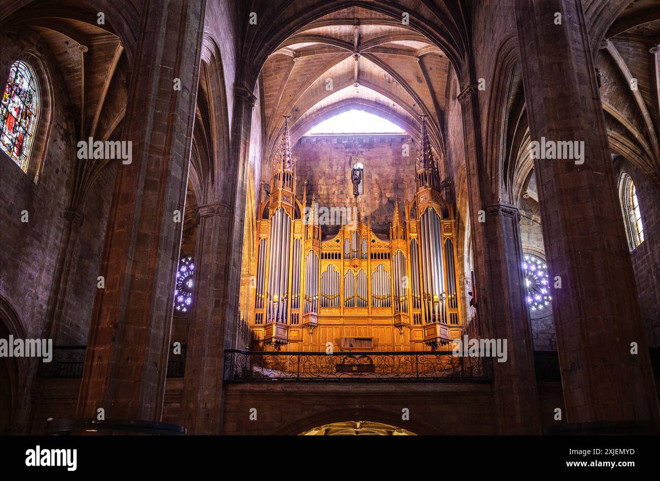 Chor der Kirche San Vicente. San Sebastian, Baskenland, Spanien. Stockfoto