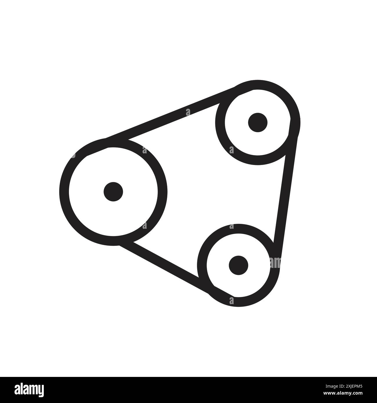 Riemenantrieb Symbol einfaches flaches Vektorsymbol Umriss Kollektion Set Logo Stock Vektor