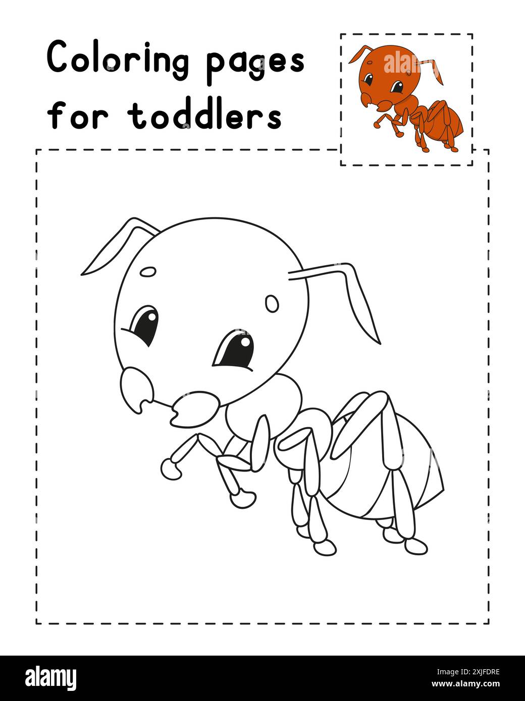 Malbuch-Seite für Kinder. Figur im Cartoon-Stil. Isoliert auf weißem Hintergrund. Vektorabbildung. Stock Vektor