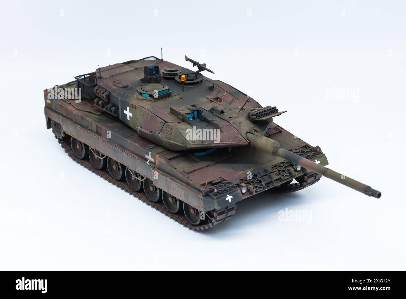 Ein 1/35er-Modell des M1A1 Abrams (ukrainische Edition) Main Battle Tank Stockfoto