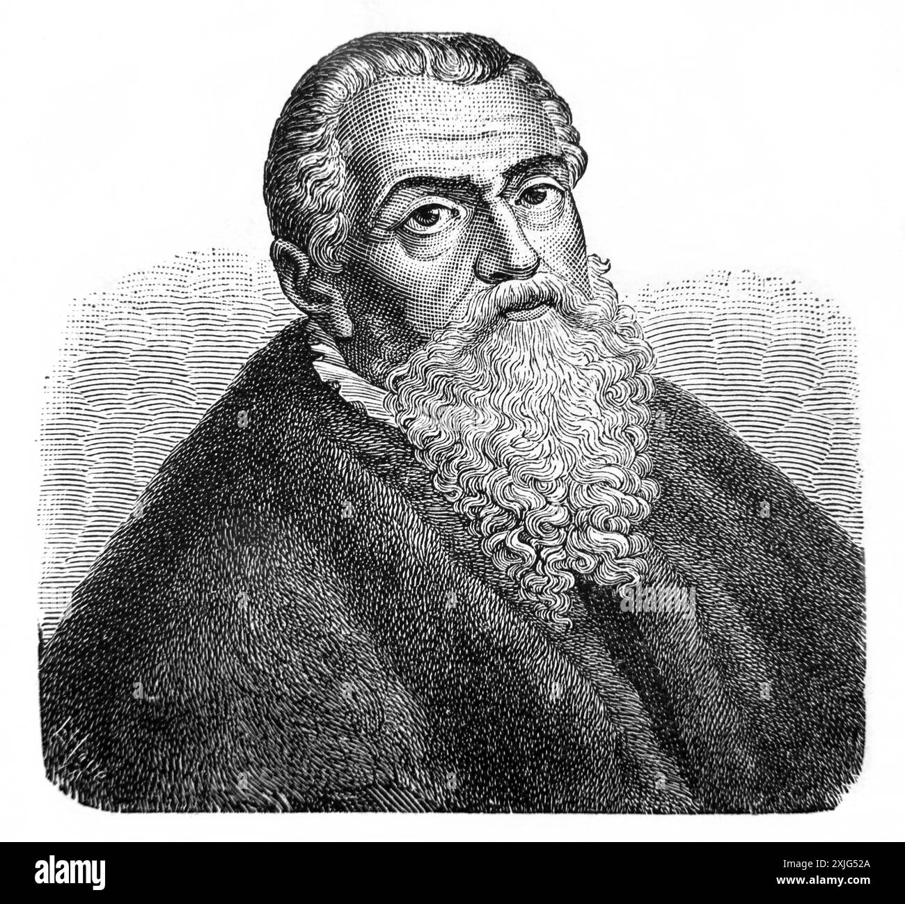 Lucas Cranach 1472-1553 vom Selbstporträt war er ein Renaissance-Maler, Drucker und Holzschnitt-Gravierer, ein Freund und Follower von Martin Luther Stockfoto