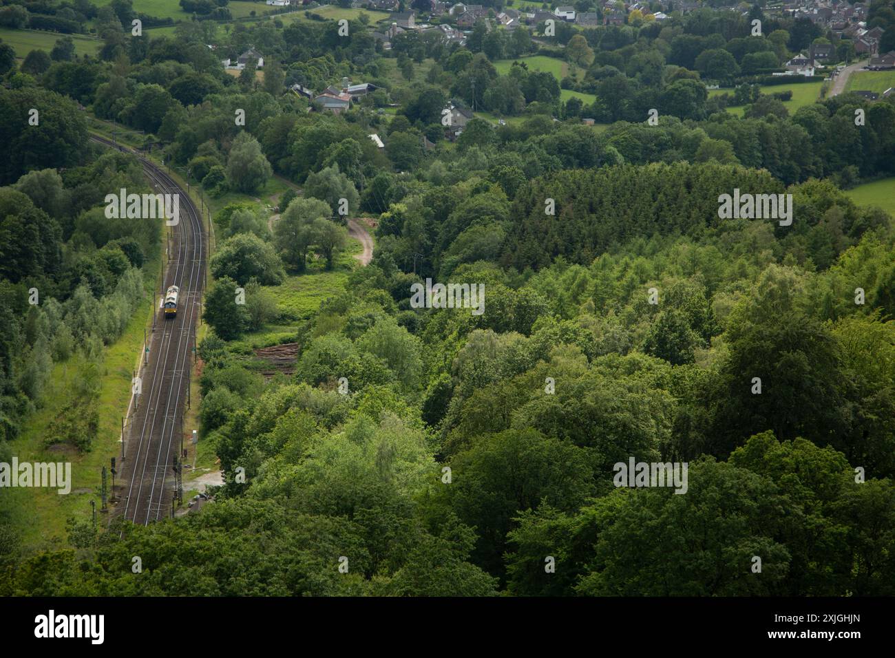 Am Drielandenpunt (Dreiländerpunkt oder Dreiländerpunkt), wo sich Belgien, Deutschland und die Niederlande treffen, können Sie drei Länder auf einmal besuchen Stockfoto